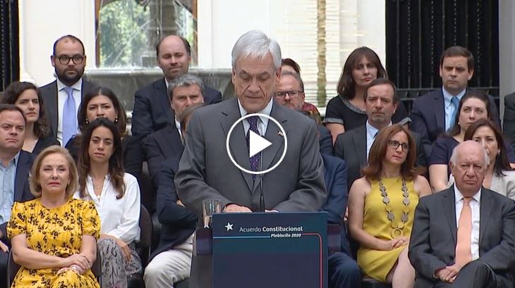 Piñera promulga reforma que permitirá realizar proceso constituyente